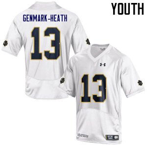 Notre Dame Fighting Irish Youth Jordan Genmark-Heath #13 White Under Armour Authentic Stitched College NCAA Football Jersey JCO0499PO